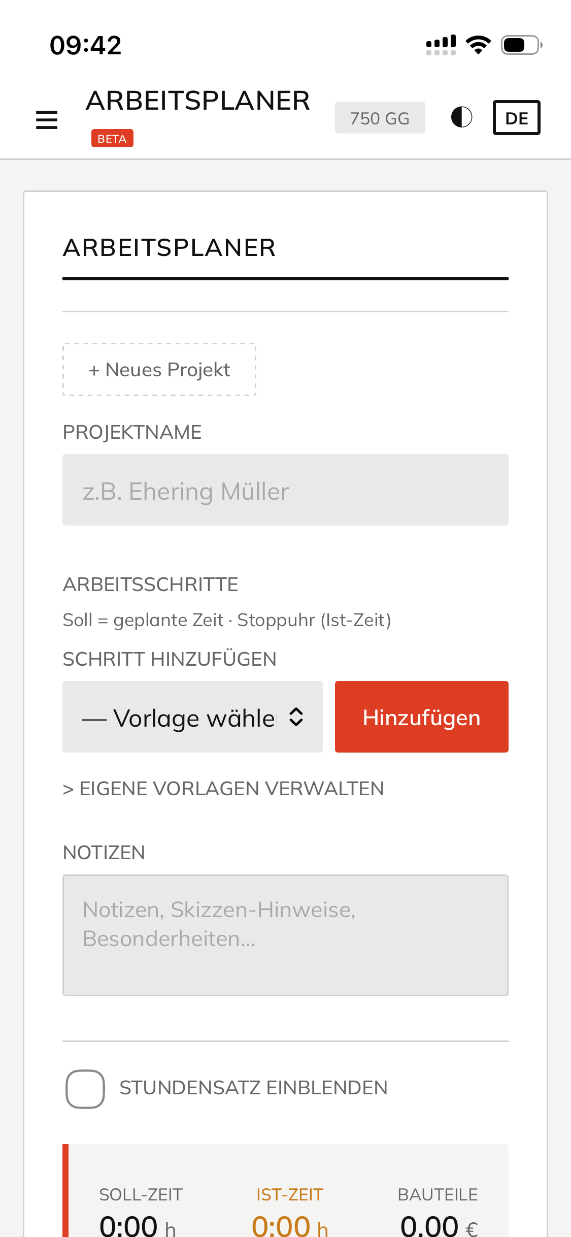 Arbeitsplaner